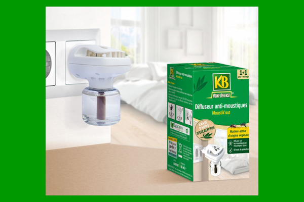 KB Home Defense® nouveau Diffuseur anti-moustiques à base d’huile essentielle d’eucalyptus